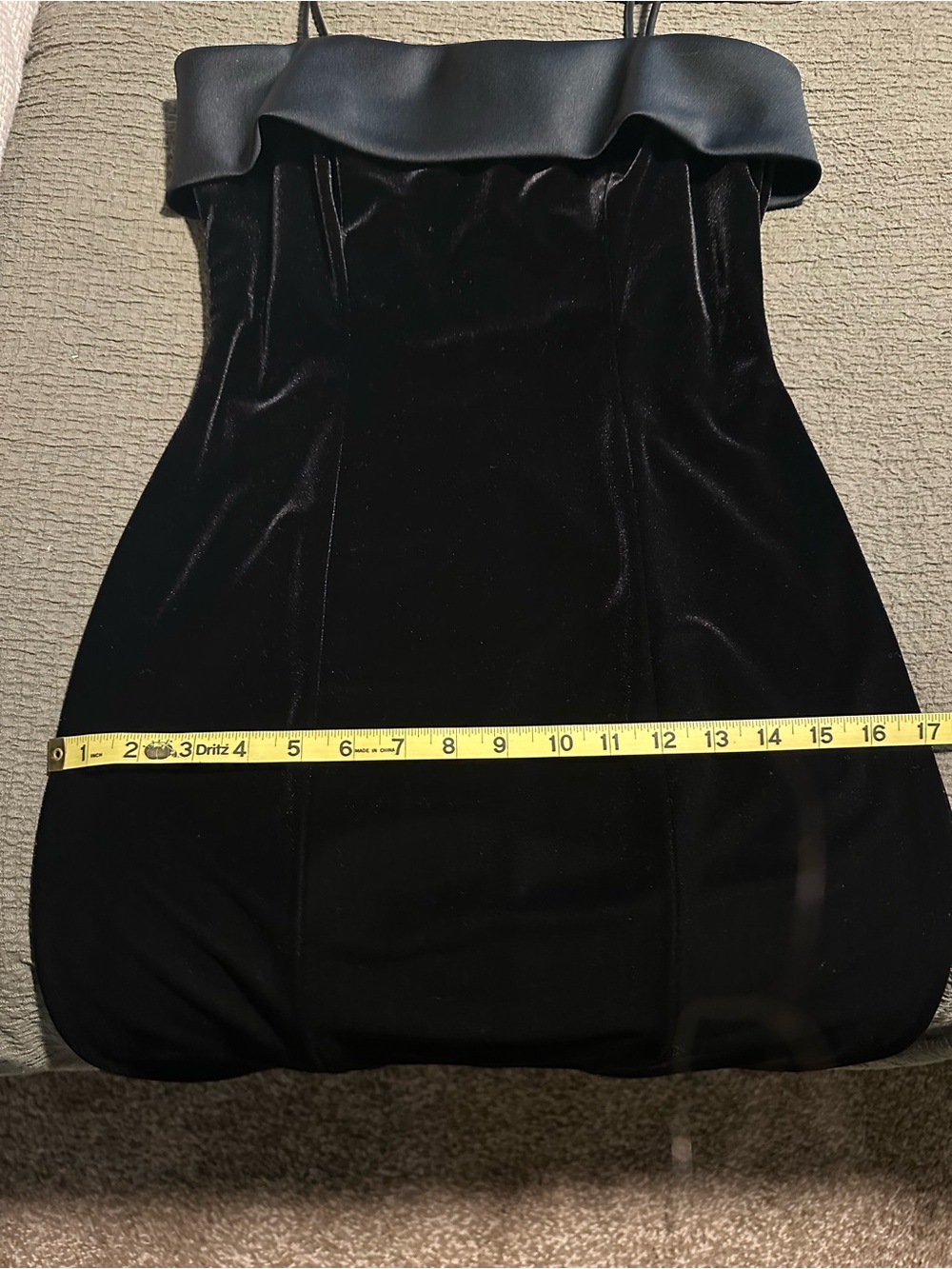 Black Strapless Evening Column Dress - Picture 5 of 5